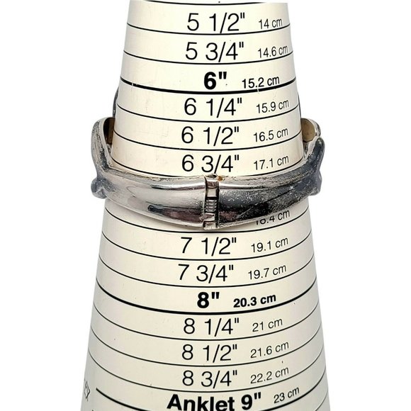 Sterling Silver Mexico Swirl Hinged Bracelet #10867 - Picture 10 of 10